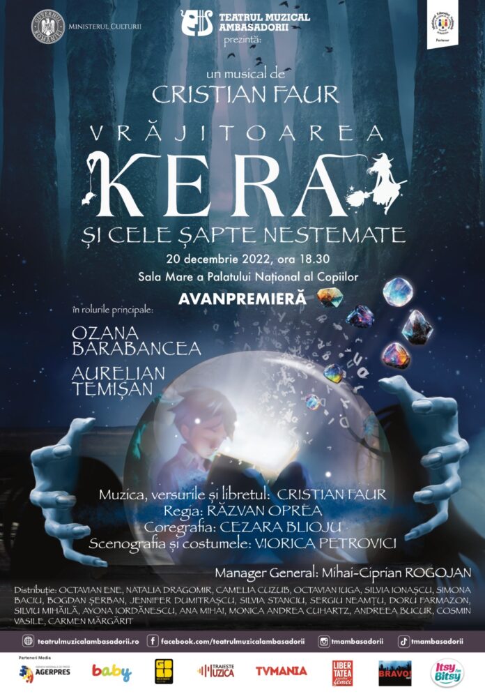 “Vrăjitoarea Kera și cele șapte nestemate” – cel mai grandios musical din România pentru copii și tineri