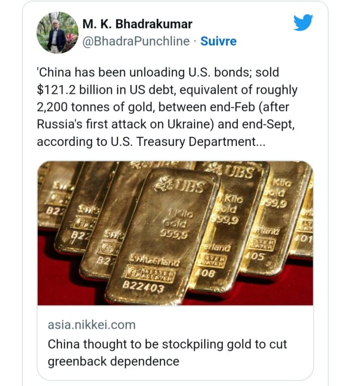 CHINA VINDE TITLURI DE STAT AMERICANE ȘI CUMPĂRĂ AUR