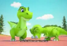Disney+ a lansat un desen animat pentru copii despre dinozauri perverși