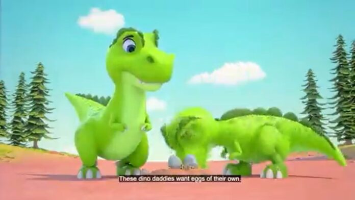 Disney+ a lansat un desen animat pentru copii despre dinozauri perverși