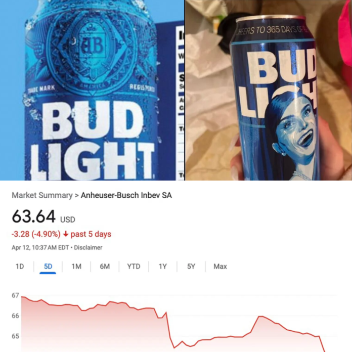 Acțiunile Bud Light merg în cap după asocierea de imagine cu un transsexual