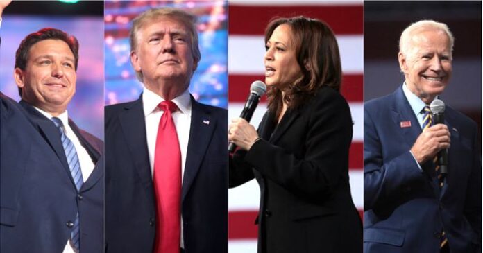 Trump măsurat ca învingător detașat în fața lui Biden. Ce rol pot avea DeSantis și Kamala Harris?