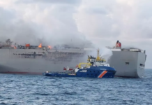 Cum a ars o navă de transport marfă din cauza unei mașini electrice și cum apără Boc parcările de teroriști