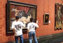 Londra: doi protestatari ecologiști au spart cu ciocanul sticla de protecție a unui tablou de Velazquez din Galeria Națională (video)