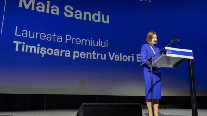 Un timișorean cere anularea titlului acordat Maiei Sandu „pentru valori europene”