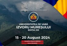 Universitatea de Vară de la Izvoru Mureșului ajunge la cea de-a XXI-a ediție! Printre surprizele evenimentului se numără amenajarea unui târg de meșteșuguri și bunătăți, dar și organizarea unor dezbateri esențiale în contextul geopolitic actual