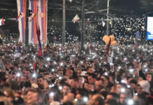 Imagini NEMAIVĂZUTE de la Belgrad: cel mai mare protest din istoria țării » Sute de mii de oameni pe străzi! Djokovic, printre sportivii care au susținut demersul