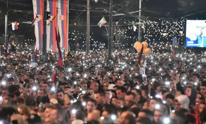 Imagini NEMAIVĂZUTE de la Belgrad: cel mai mare protest din istoria țării » Sute de mii de oameni pe străzi! Djokovic, printre sportivii care au susținut demersul
