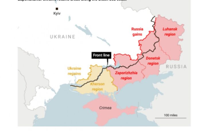 Britanicii prevăd 4 scenarii pentru viitoarea împărțire a Ucrainei. Noua hartă!