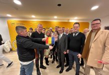 Deputatul AUR Andrei Gușă alături de comunitatea românească din Viena de Ziua Micii Uniri