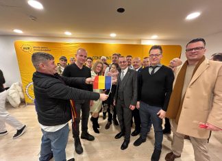 Deputatul AUR Andrei Gușă alături de comunitatea românească din Viena de Ziua Micii Uniri