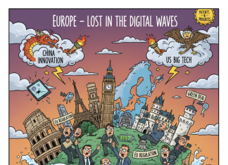 Dan Diaconu prezintă în mod frust starea Europei: ”Orfan oligofren, sărac lipit pământului, dar plin de fițe, caut tătuc putred de bogat!”