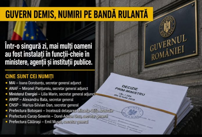 Guvern demis, numiri pe bandă rulantă. Cine sunt oamenii instalați în funcții-cheie prin deciziile prim-ministrului Guvern demis, numiri pe bandă rulantă. Cine sunt oamenii instalați în funcții-cheie prin deciziile prim-ministrului