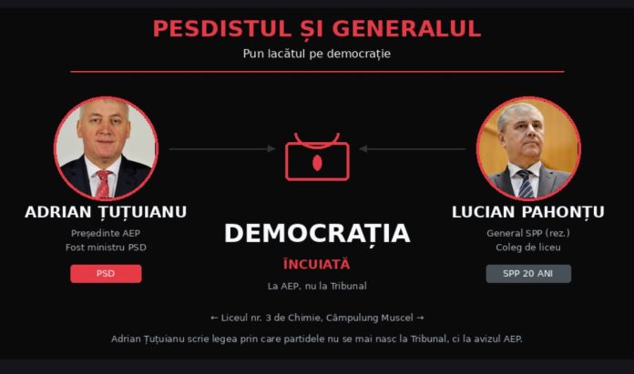 Pesedistul Țuțuianu și generalul Pahonțu, colegi de bancă la Câmpulung, pun lacătul pe democrație Pesedistul Țuțuianu și generalul Pahonțu, colegi de bancă la Câmpulung, pun lacătul pe democrație