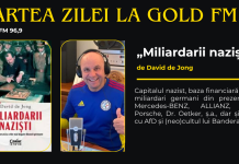 Cartea zilei la GOLD FM, ”Miliardarii naziști”, de David de Jong. Capitalul nazist, baza financiară a marilor miliardari germani din prezent. BMW, Mercedes-BENZ, ALLIANZ, VW și Porsche, Dr. Oetker, ș.a., dar și legătura cu AfD și (neo)cultul lui Bandera!