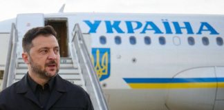 Avionul lui Zelenski, la un pas să fie lovit de o dronă imediat după ce a decolat de la Chișinău spre Oslo