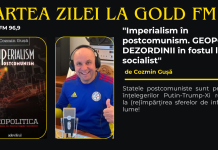Cartea Zilei la GOLD FM, ”Imperialism în postcomunism. GEOPOLITICA DEZORDINII în fostul lagăr socialist”, autor Cozmin Gușă. Statele postcomuniste sunt pe agenda înțelegerilor Putin-Trump-Xi referitoare la (re)împărțirea sferelor de influență în lume!