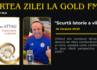 Cartea Zilei la GOLD FM, ”Scurtă istorie a viitorului”, de Jacques Attali. Viitorul era cunoscut de-acum câteva decenii de către conducătorii din umbră ai lumii, această carte confirmă ipoteza, în plus oferă perspectiva ”Lumea în 2050”!