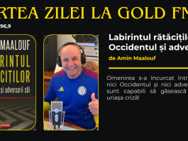 Cartea zilei la GOLD FM, ”Labirintul rătăciților. Occidentul și adversarii săi”, de Amin Maalouf: Omenirea s-a încurcat într-un labirint, nici Occidentul și nici adversarii săi nu sunt capabili să găsească ieșirea din uriașa criză!