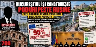 Bucureștiul își construiește poduri peste rușine. 95% din banii pentru consolidări, declarați pierduți. Ciucu și întreg Consiliul General, în pomelnicul rușinii administrative!
